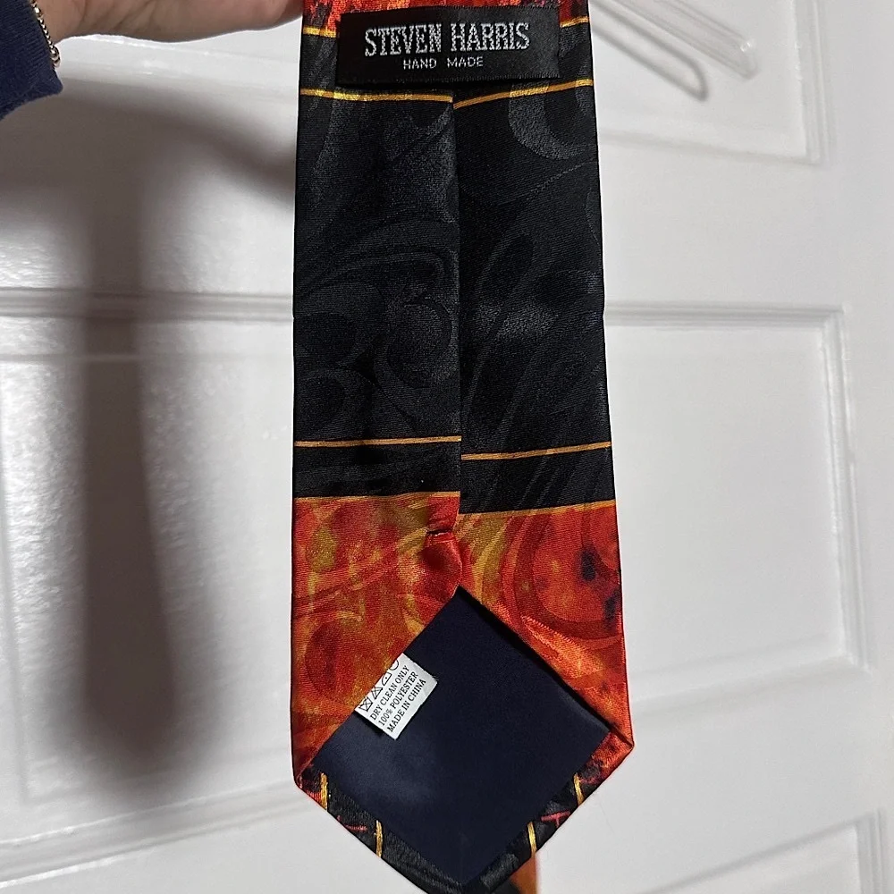 3/$20💥‎ Steven Harris Men’s Tie Firefighter Theme Handmade Fire Dept. Novelty
